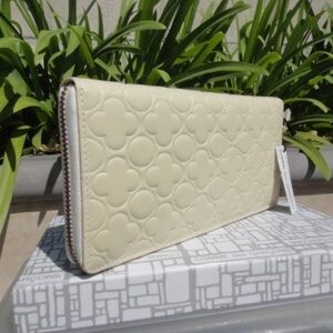 Comme des Garcons Cream Floral Wallet Clutch